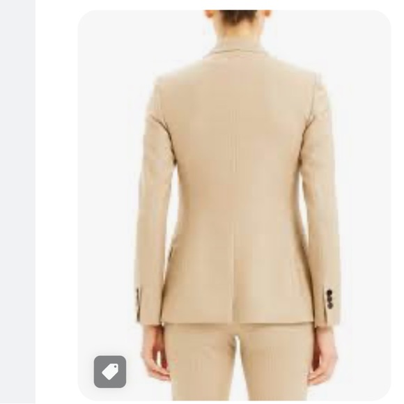 [Theory] BROWN Tailored Single Button Wool Blazer - Picture 3 of 13